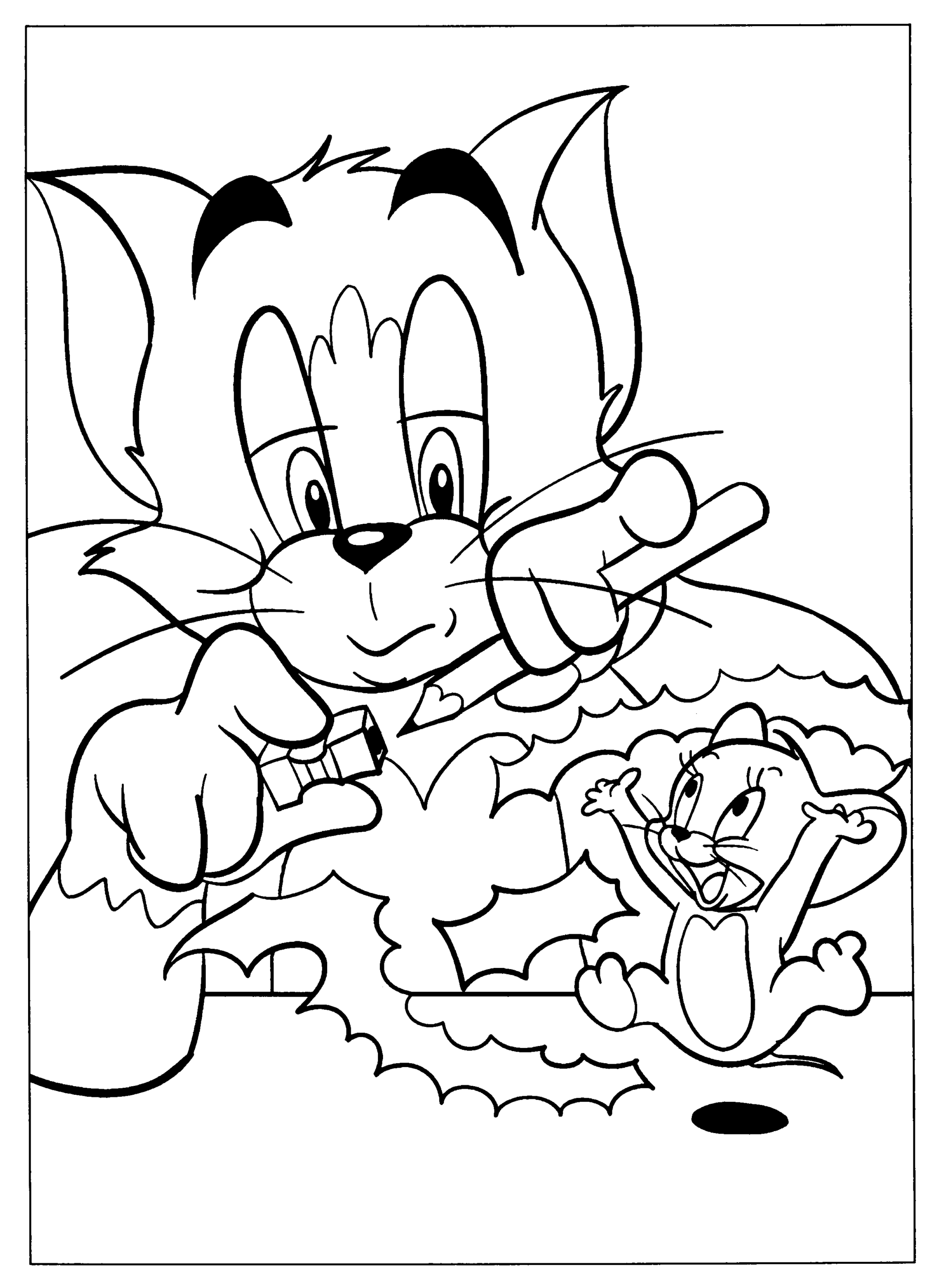 Tom and Jerry Coloring Pages TV Film tom and jerry 5 Printable 2020 10218 Coloring4free