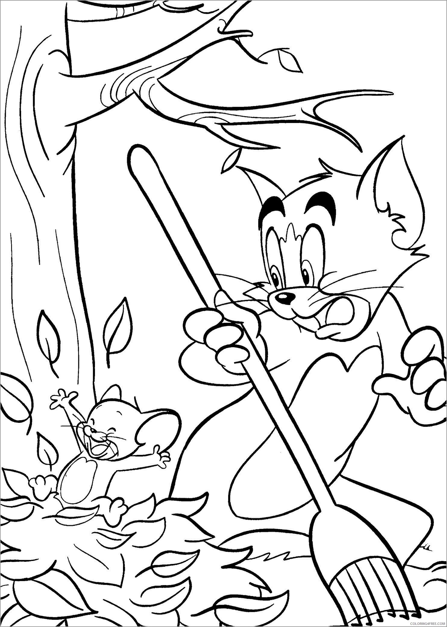 Tom and Jerry Coloring Pages TV Film tom and jerry autumn Printable 2020 10163 Coloring4free