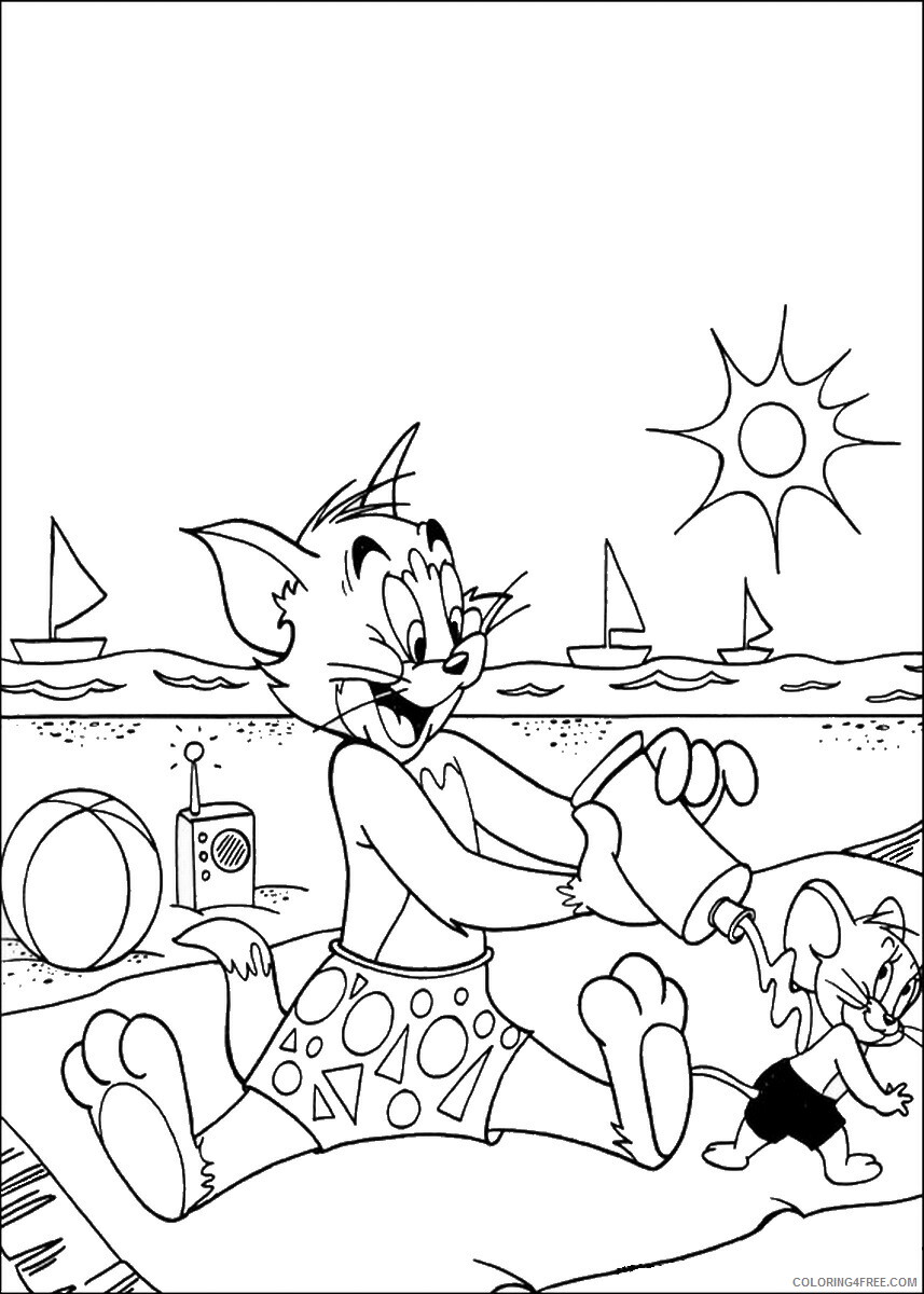 Tom and Jerry Coloring Pages TV Film tom_jerry_cl_01 Printable 2020 10131 Coloring4free
