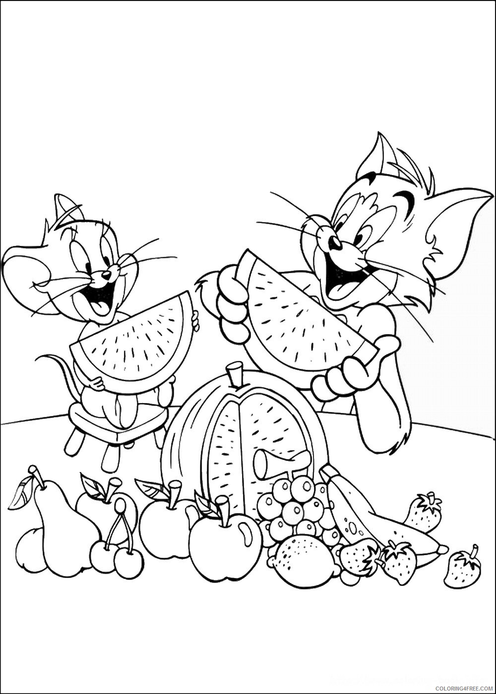 Tom and Jerry Coloring Pages TV Film tom_jerry_cl_04 Printable 2020 10134 Coloring4free