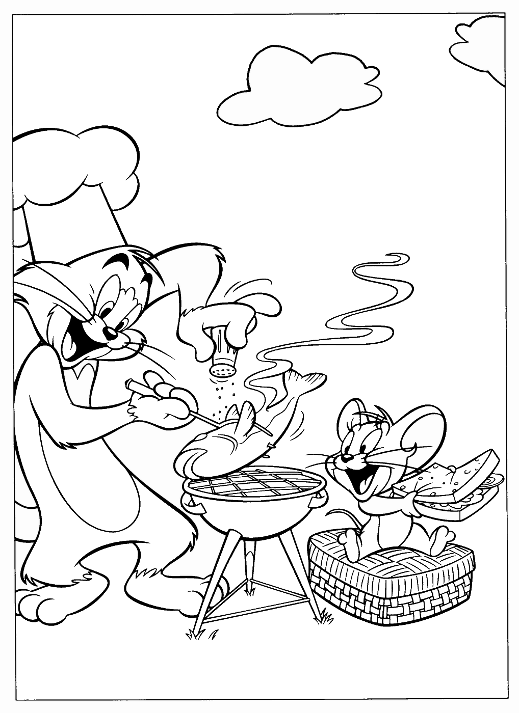 Tom and Jerry Coloring Pages TV Film tom_jerry_cl_22 Printable 2020 10152 Coloring4free