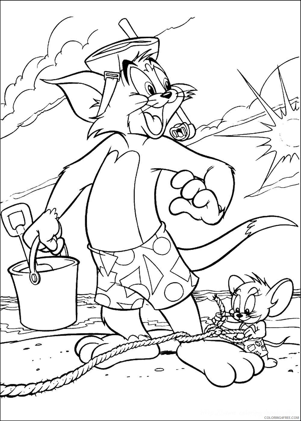 Tom and Jerry Coloring Pages TV Film tom_jerry_cl_27 Printable 2020 10156 Coloring4free