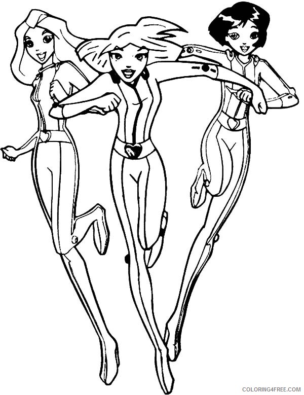Totally Spies Coloring Pages TV Film Running Printable 2020 10271 Coloring4free