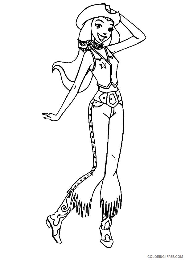Totally Spies Coloring Pages TV Film Sam the Cowgirl Printable 2020 10273 Coloring4free