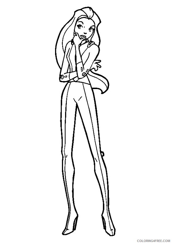 Totally Spies Coloring Pages TV Film Thinking Hard Printable 2020 10274 Coloring4free