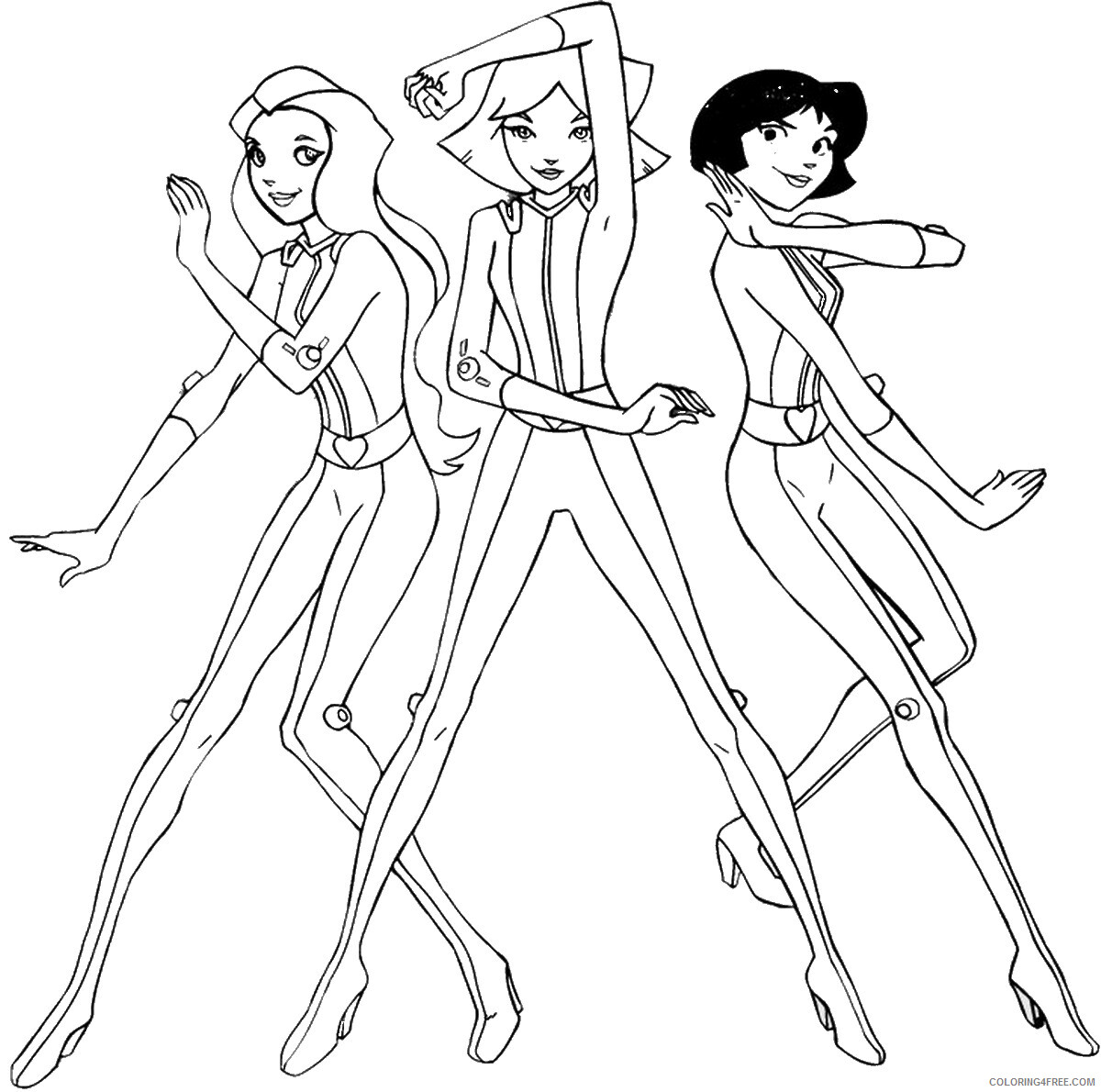Totally Spies Coloring Pages TV Film totally_spies_cl01 Printable 2020 10279 Coloring4free