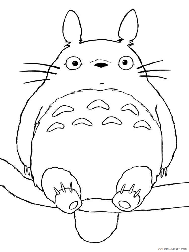 Totoro Coloring Pages TV Film totoro 1 Printable 2020 10322 Coloring4free