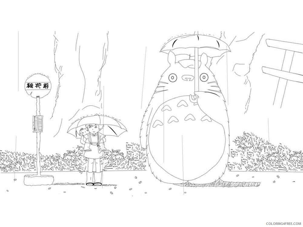 Totoro Coloring Pages TV Film totoro 14 Printable 2020 10327 Coloring4free