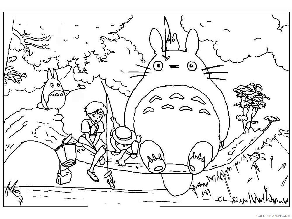 Totoro Coloring Pages TV Film totoro 2 Printable 2020 10329 Coloring4free