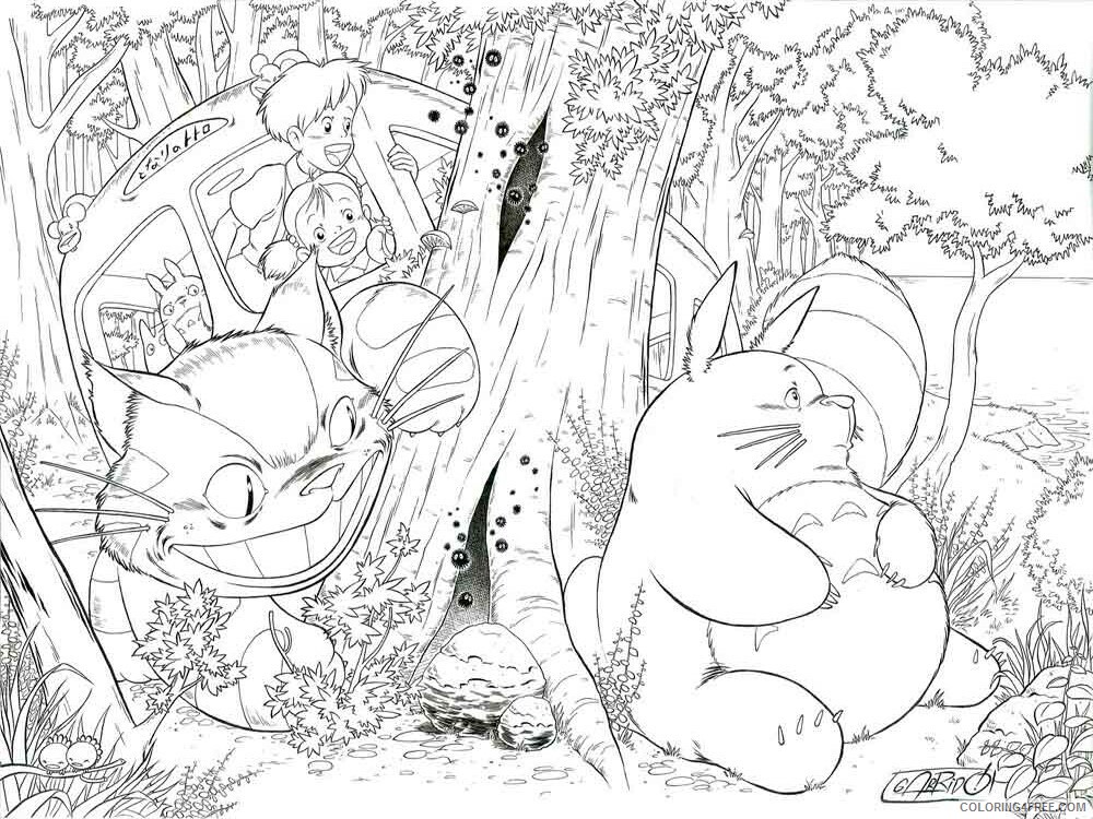 Totoro Coloring Pages TV Film totoro 4 Printable 2020 10331 Coloring4free