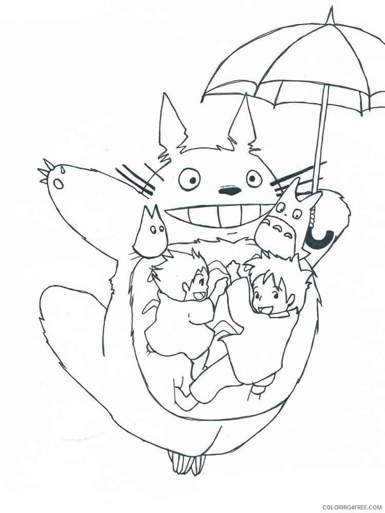 Totoro Coloring Pages TV Film totoro 8 Printable 2020 10334 Coloring4free