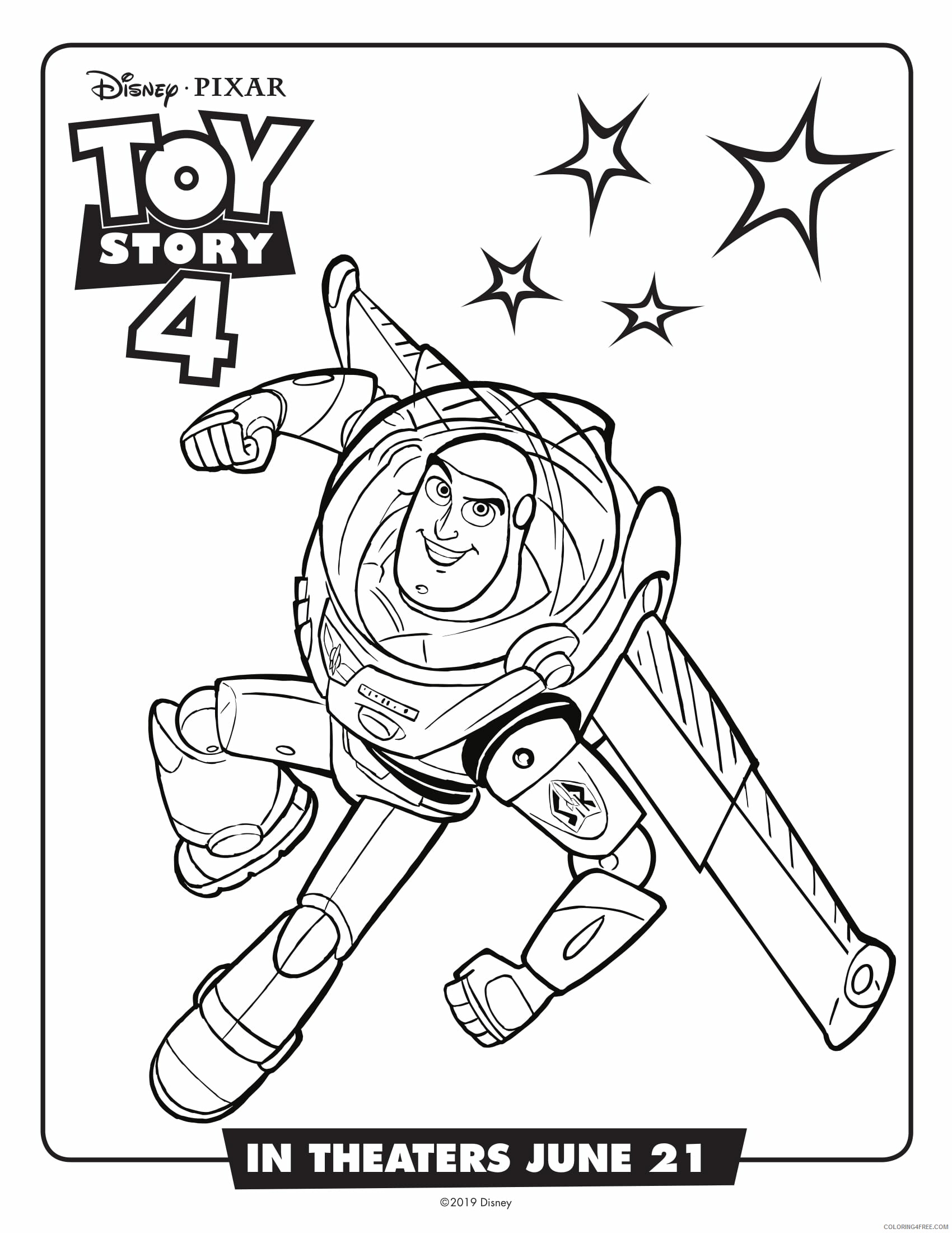 Toy Story Coloring Pages TV Film Buzz Toy Story 4 Movie Printable 2020 10350 Coloring4free