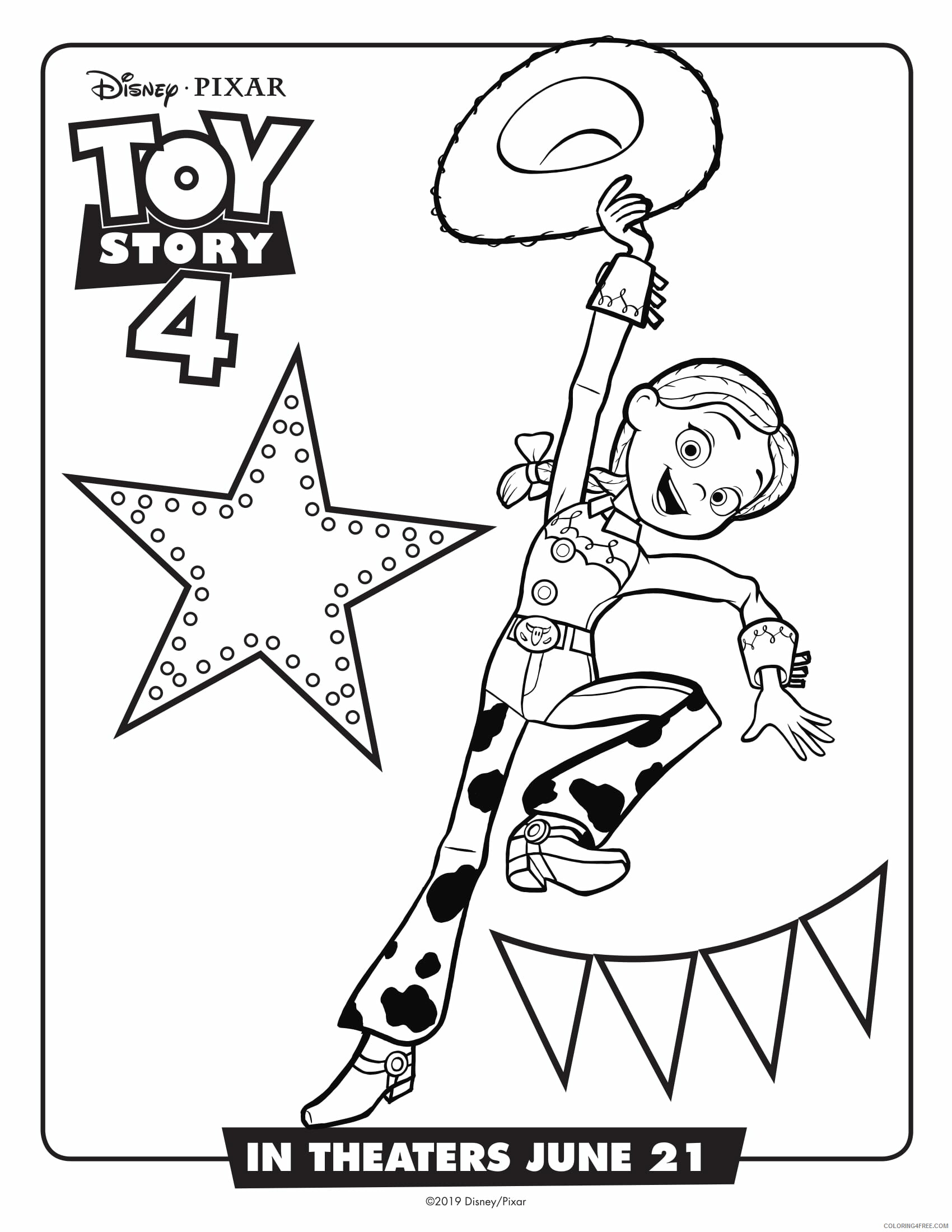Toy Story Coloring Pages TV Film Jessie Printable 2020 10366 Coloring4free