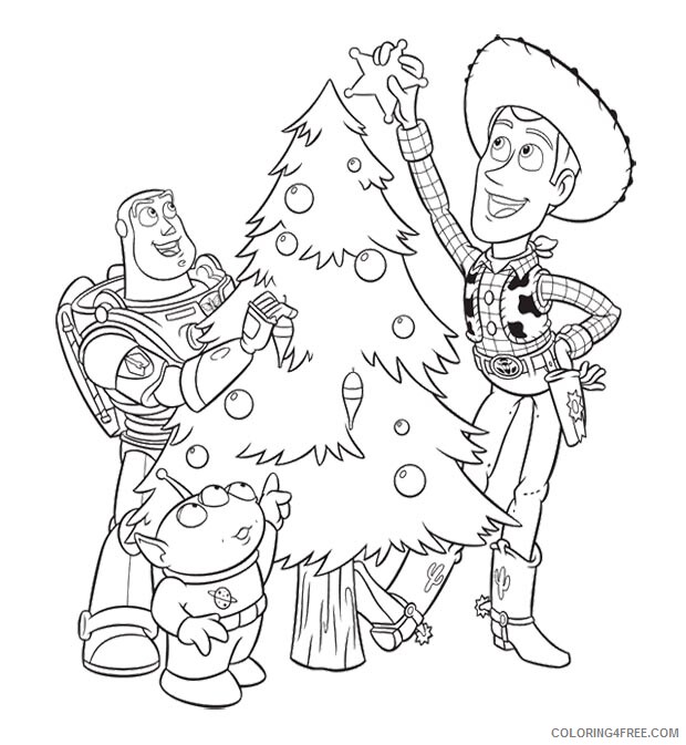 Toy Story Coloring Pages TV Film Toy Story Christmas Woody Printable 2020 10466 Coloring4free