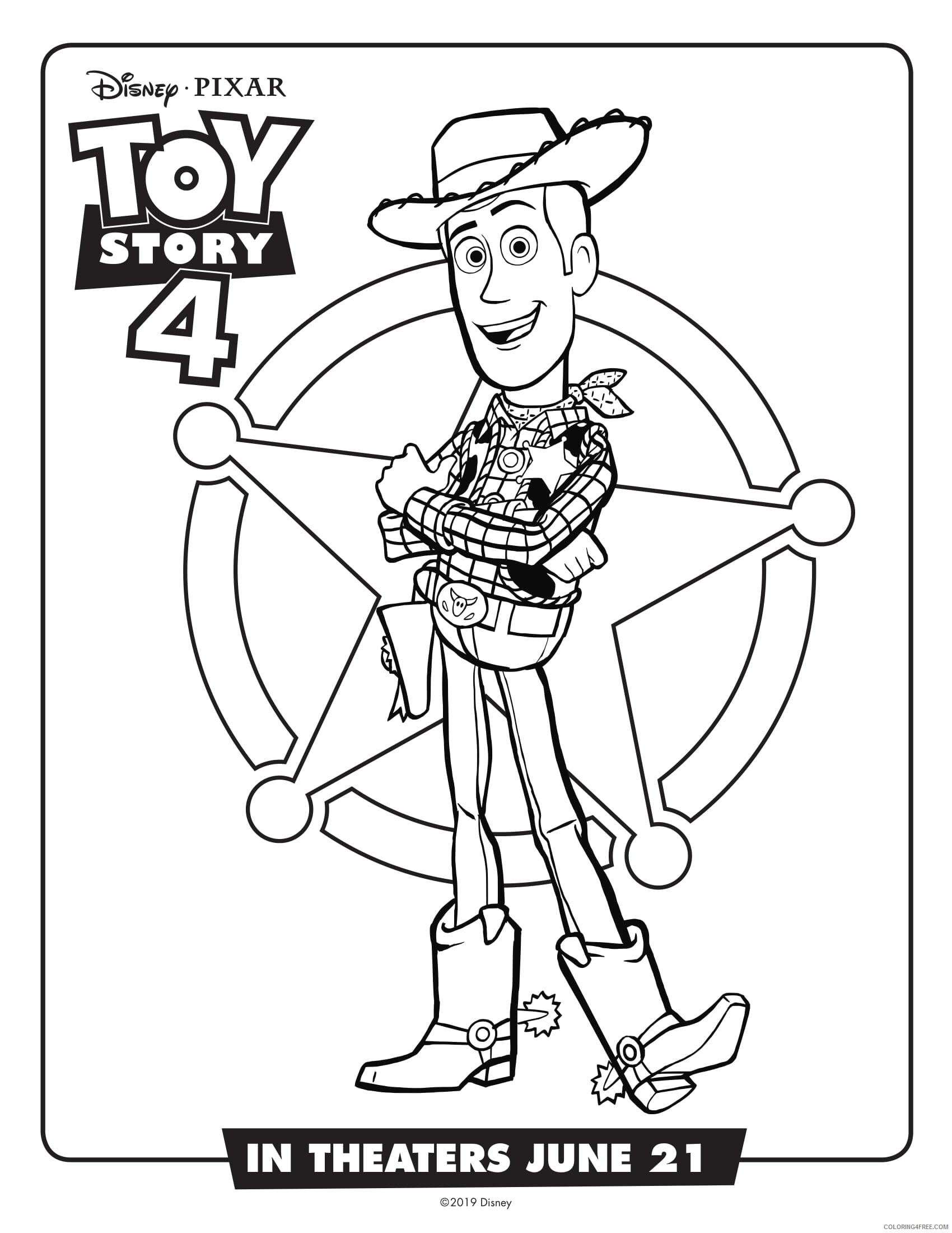 Toy Story Coloring Pages TV Film Woody Toy Story 4 Movie Printable 2020 10534 Coloring4free