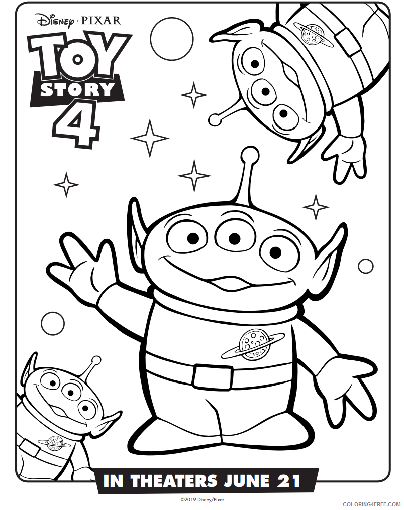Toy Story Coloring Pages TV Film aliens Printable 2020 10339 Coloring4free