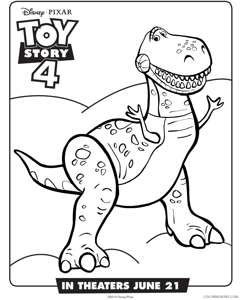 Toy Story Coloring Pages TV Film rex Printable 2020 10343 Coloring4free