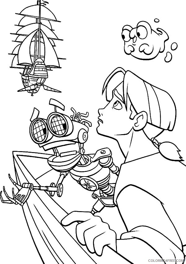 Treasure Planet Coloring Pages TV Film Chased by Enemys Ship 2020 10680 Coloring4free