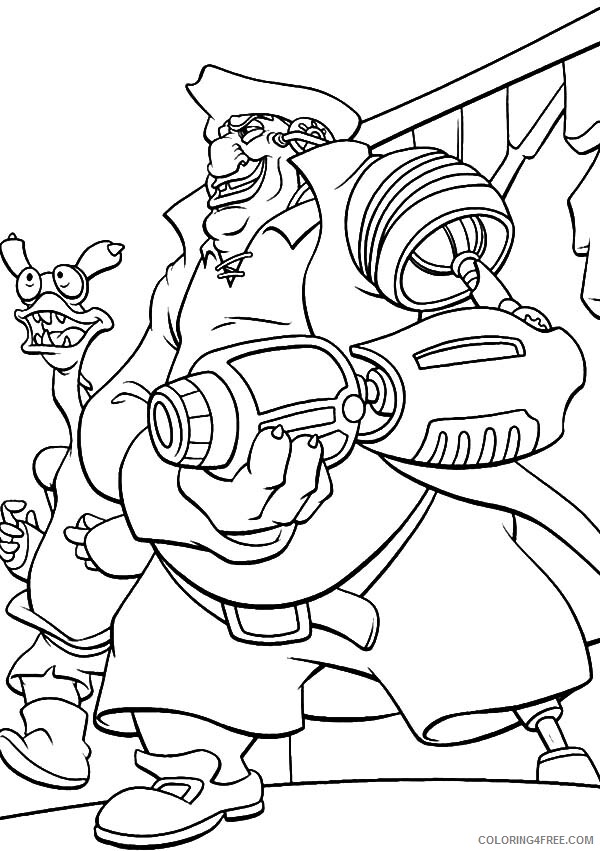 Treasure Planet Coloring Pages TV Film John Silver Cyborg Arms 2020 10755 Coloring4free