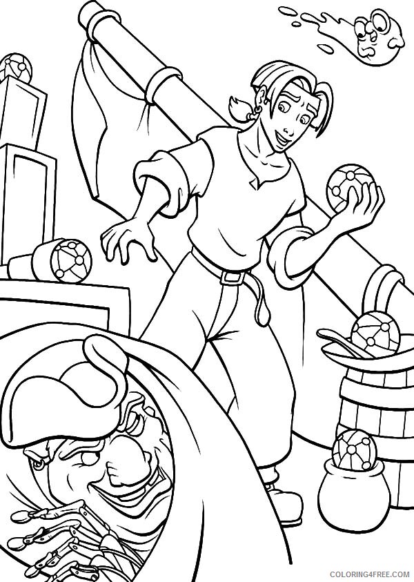 Treasure Planet Coloring Pages TV Film John Silver Hide from Jim 2020 10757 Coloring4free