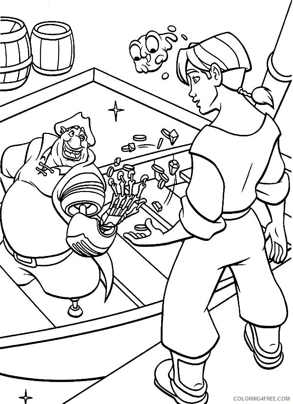 Treasure Planet Coloring Pages TV Film John Silver Rich Ugly Pirate 2020 10758 Coloring4free