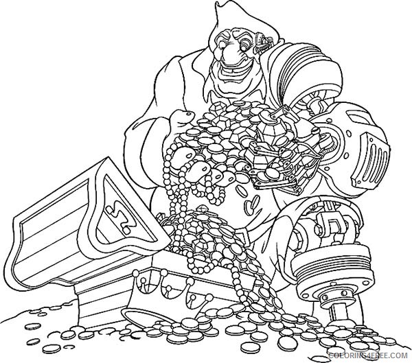 Treasure Planet Coloring Pages TV Film John Silver Treasure Chest 2020 10756 Coloring4free