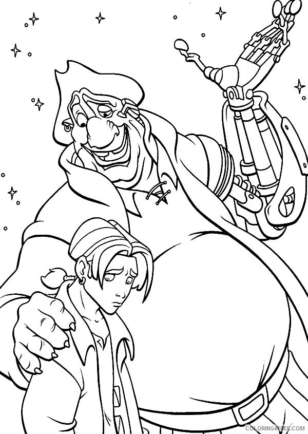 Treasure Planet Coloring Pages TV Film Planet John Try to Comfort Jim 2020 10763 Coloring4free
