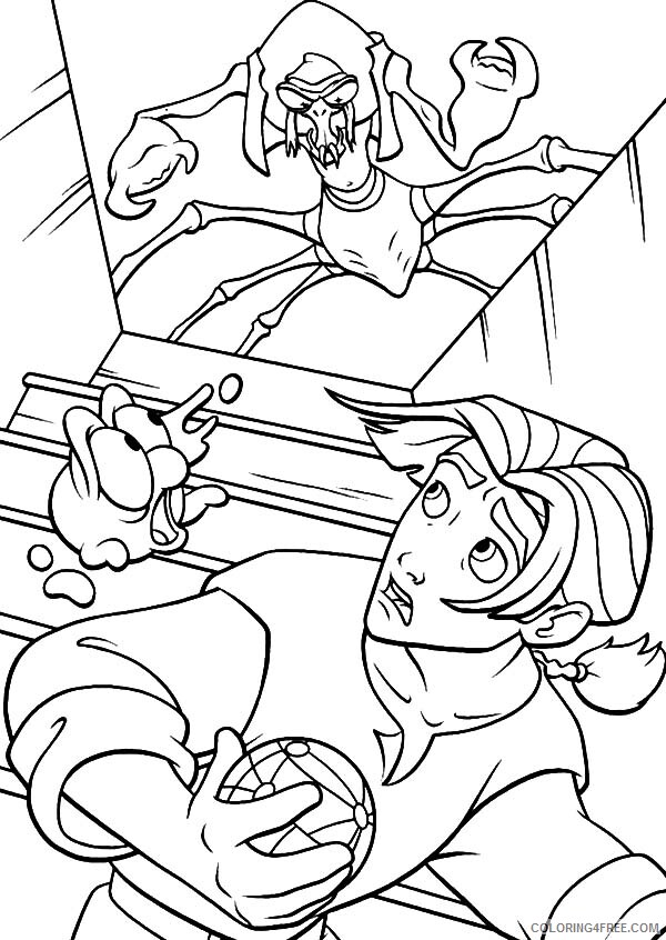 Treasure Planet Coloring Pages TV Film Scroop Try to Catch Jim 2020 10767 Coloring4free