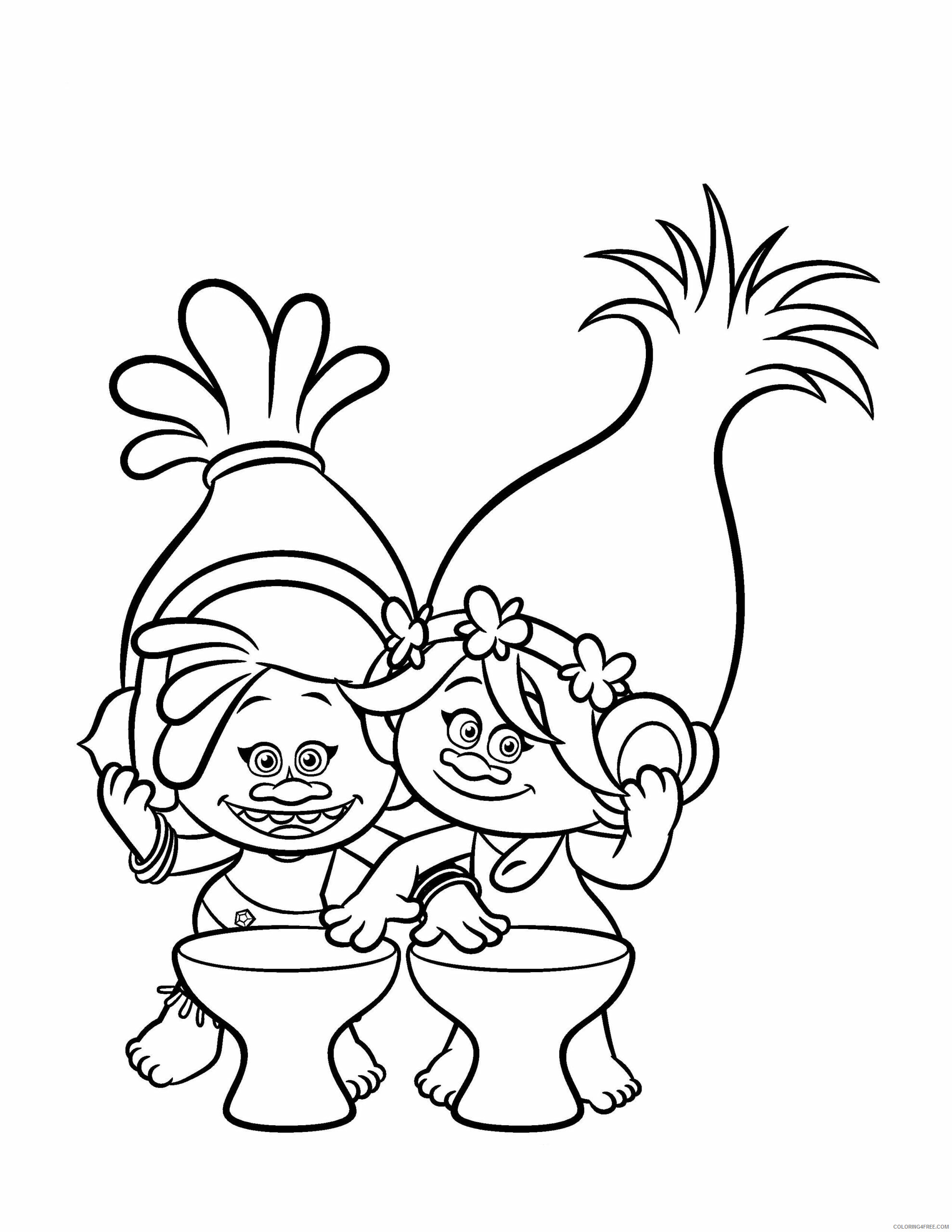 Trolls Coloring Pages TV Film Cute Poppy Trolls Printable 2020 10796 Coloring4free