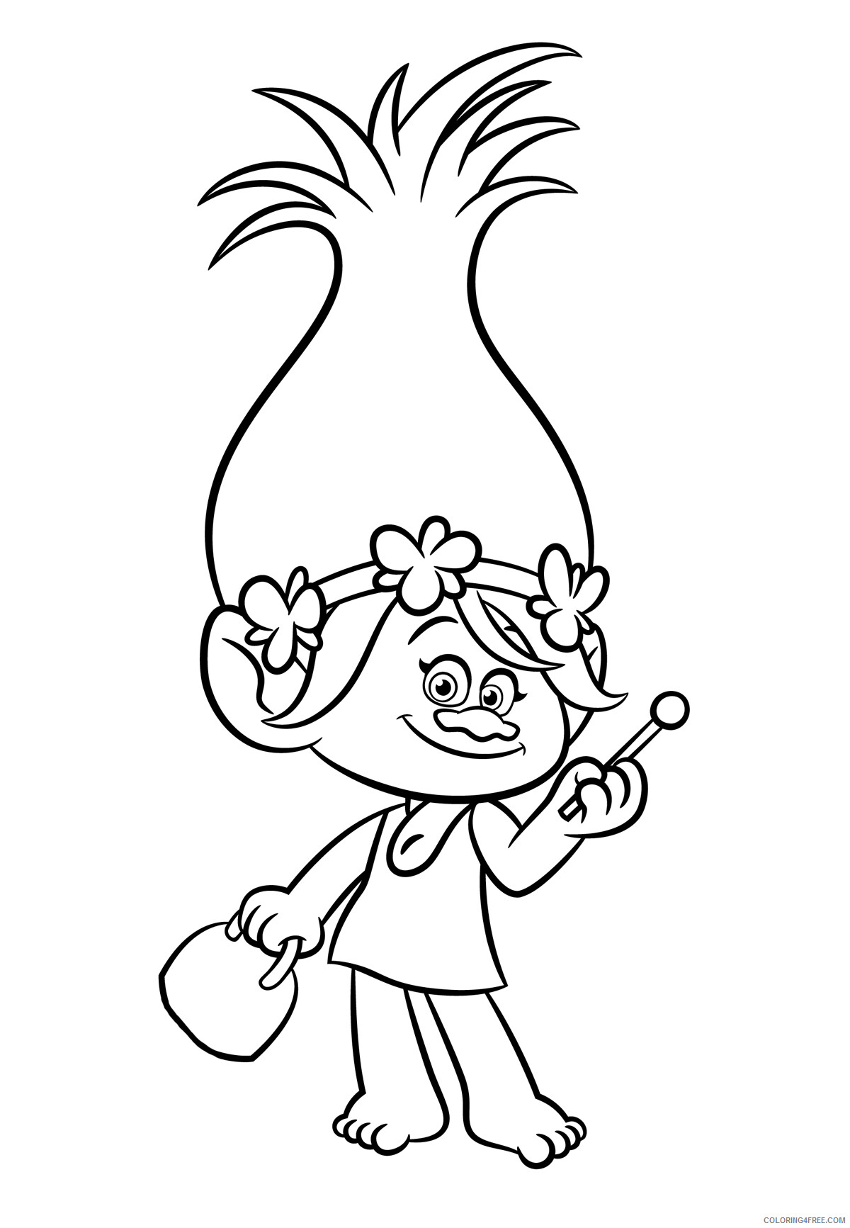 Trolls Coloring Pages TV Film Free Trolls Poppy Printable 2020 10805 Coloring4free