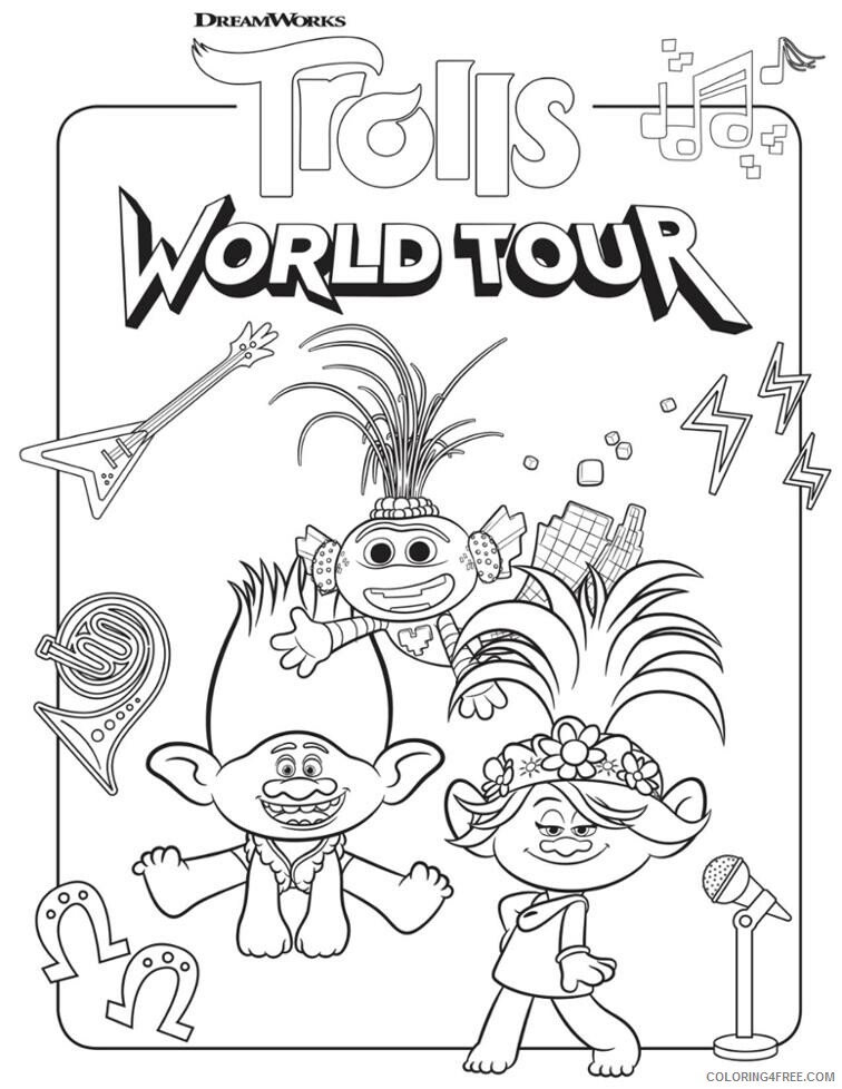 Trolls Coloring Pages TV Film hero Printable 2020 10783 Coloring4free