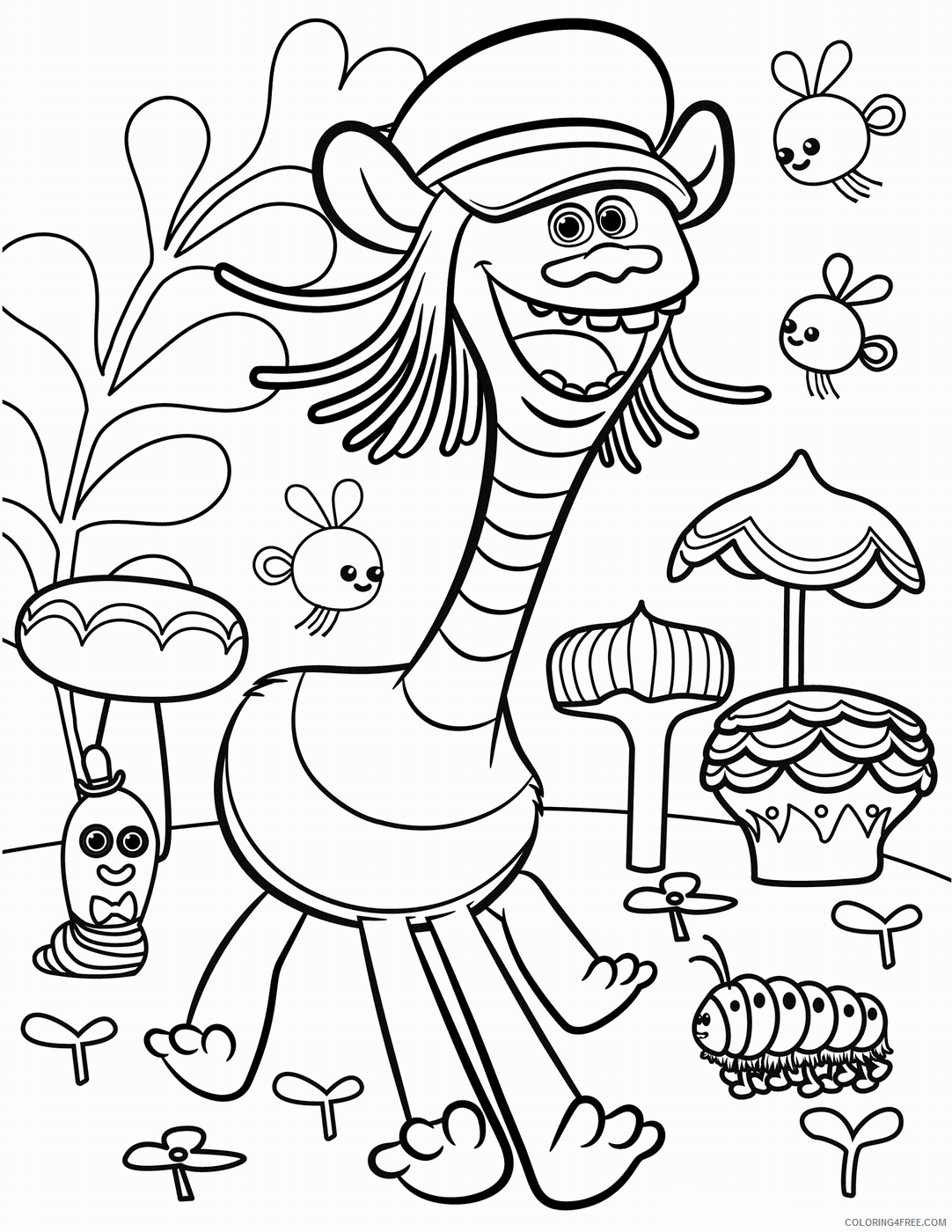 Trolls Coloring Pages TV Film trolls 1 Printable 2020 10815 Coloring4free
