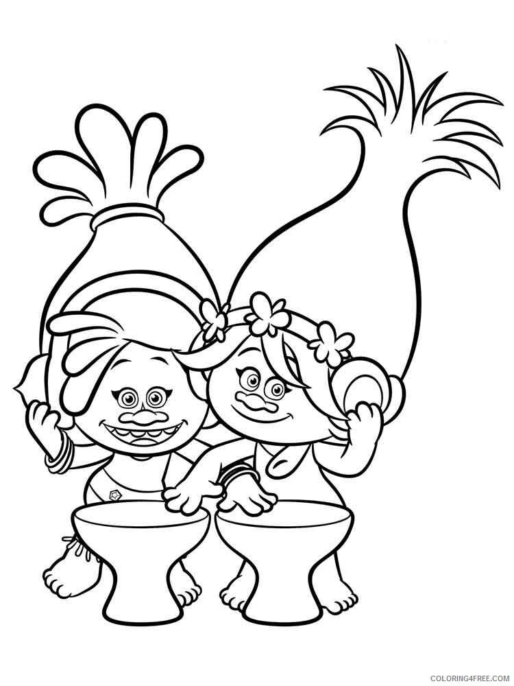 Trolls Coloring Pages TV Film trolls 11 Printable 2020 10834 Coloring4free
