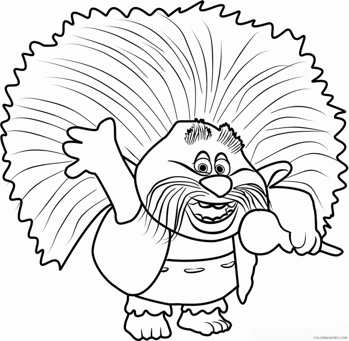 Trolls Coloring Pages TV Film trolls 4 Printable 2020 10817 Coloring4free
