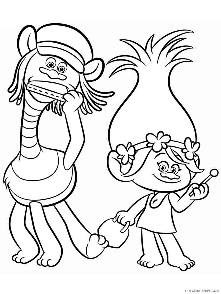 Trolls Coloring Pages TV Film trolls 9 Printable 2020 10841 Coloring4free
