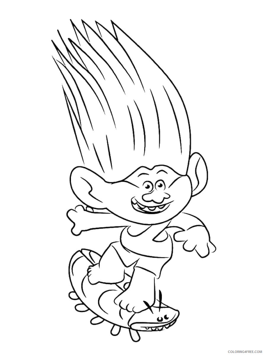 Trolls Coloring Pages TV Film trolls1 Printable 2020 10821 Coloring4free