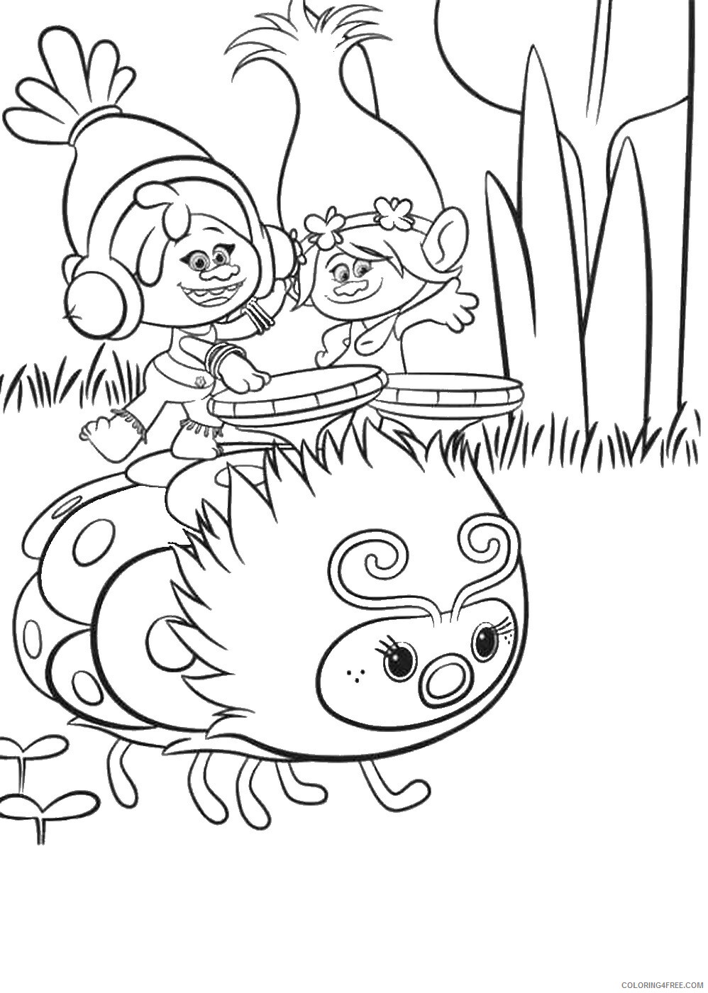 Trolls Coloring Pages TV Film trolls6 Printable 2020 10829 Coloring4free