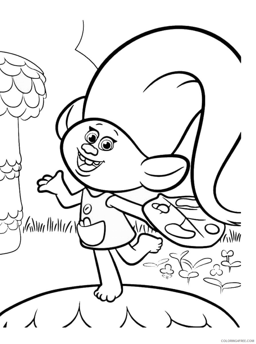 Trolls Coloring Pages TV Film trolls7 Printable 2020 10830 Coloring4free