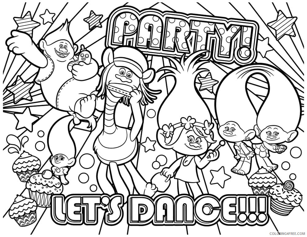 Trolls Coloring Pages TV Film wonder day trolls Printable 2020 10784 Coloring4free