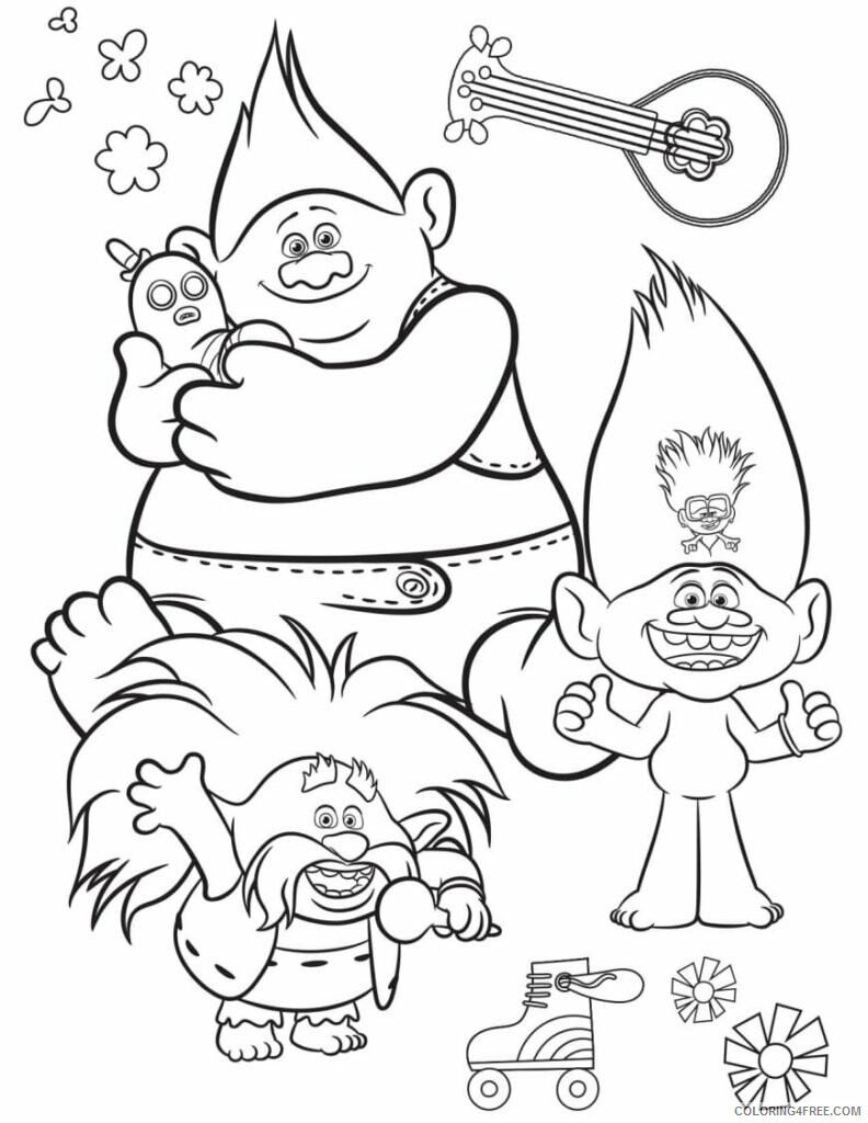 Trolls Coloring Pages TV Film wonder day trolls Printable 2020 10795 Coloring4free