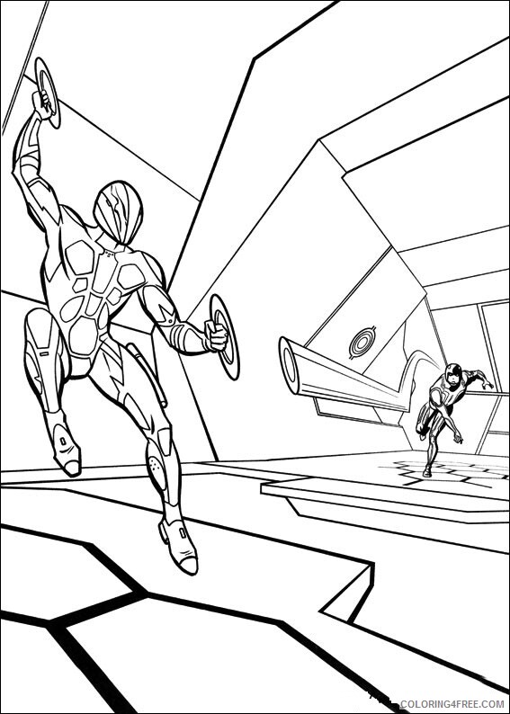 Tron Coloring Pages TV Film Tron Pictures Printable 2020 10894 Coloring4free