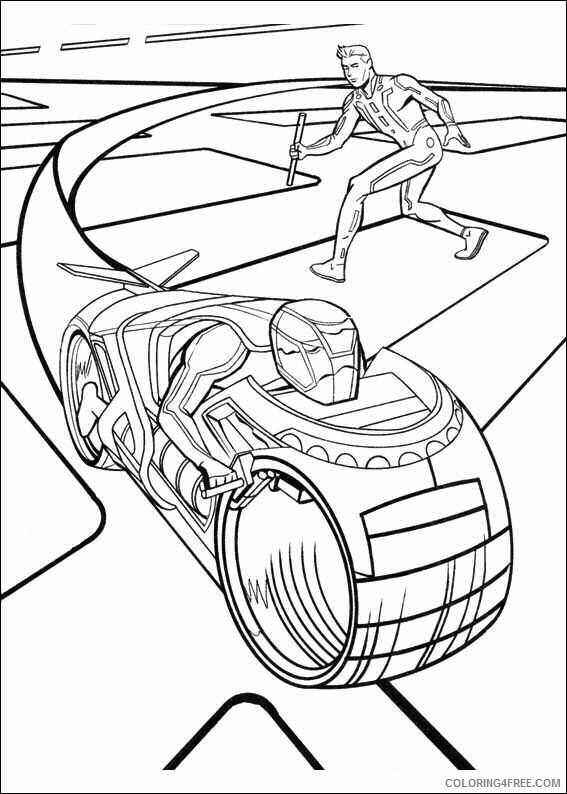 Tron Coloring Pages TV Film tron 1BKdF Printable 2020 10875 Coloring4free