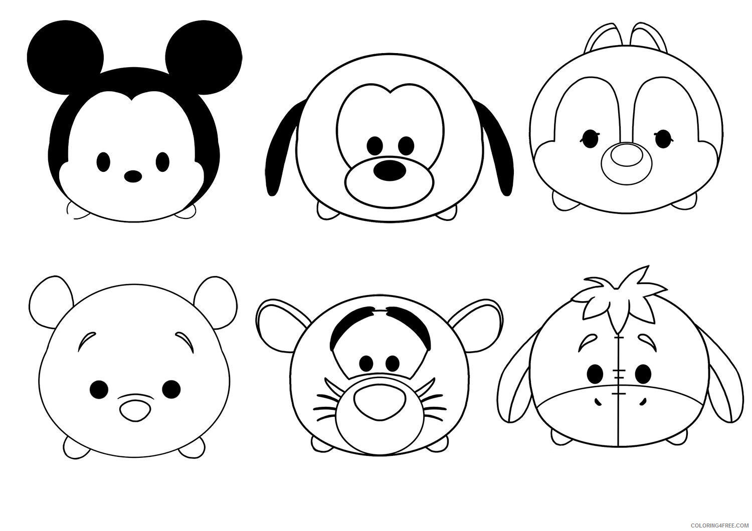 Tsum Tsum Coloring Pages TV Film Disney Tsum Tsum Characters Printable 2020 10901 Coloring4free