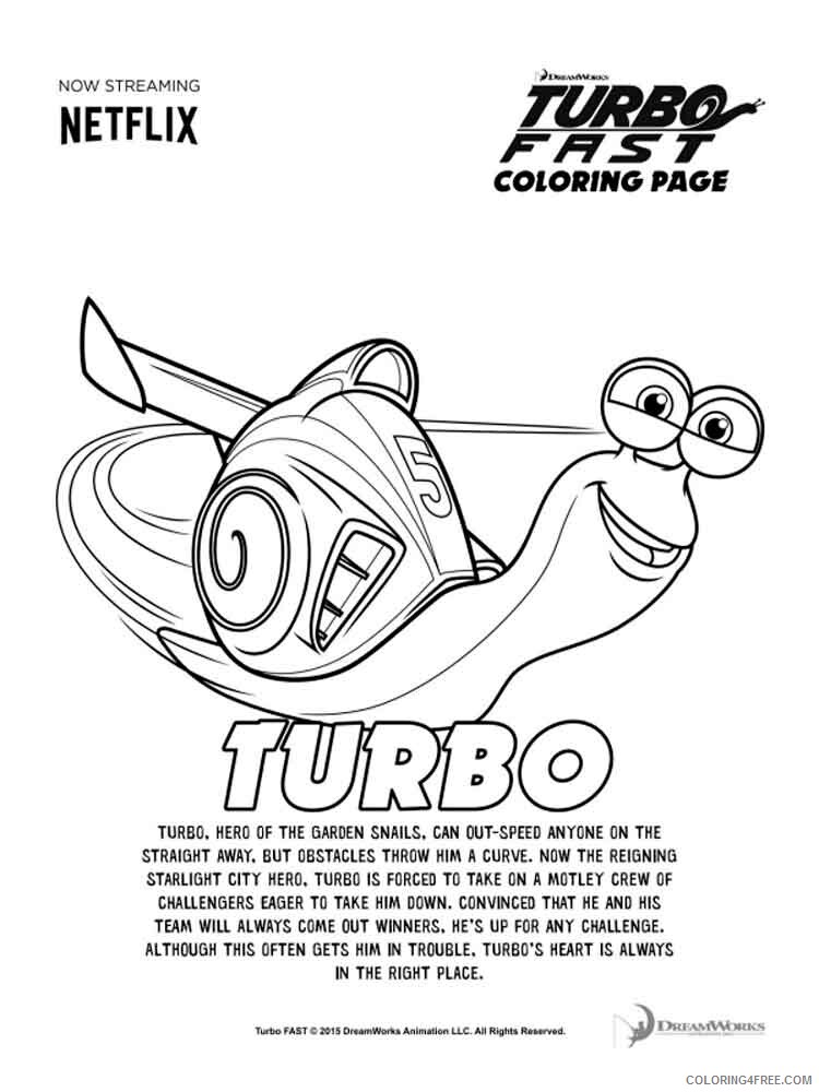 Turbo Fast Coloring Pages TV Film dreamworks turbo 8 Printable 2020 10959 Coloring4free