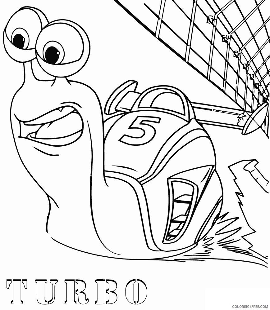 Turbo Fast Coloring Pages TV Film new turbo of ice skating Printable 2020 10939 Coloring4free