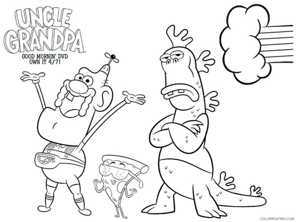 Uncle Grandpa Coloring Pages TV Film uncle grandpa 12 Printable 2020 11009 Coloring4free