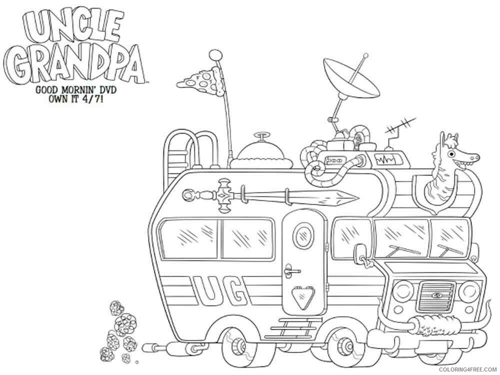 Uncle Grandpa Coloring Pages TV Film uncle grandpa 8 Printable 2020 11016 Coloring4free