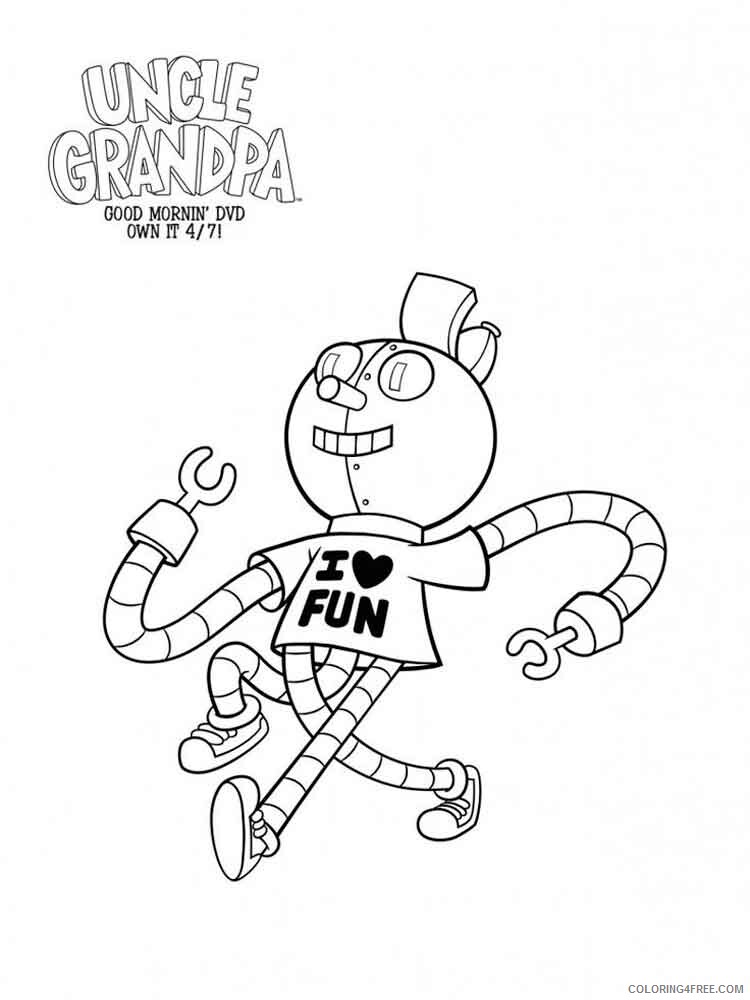 Uncle Grandpa Coloring Pages TV Film uncle grandpa 9 Printable 2020 11017 Coloring4free