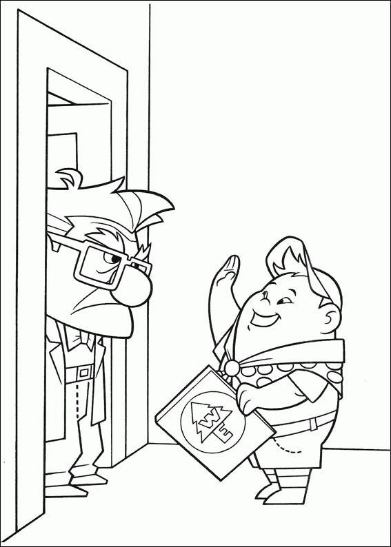 Up Coloring Pages TV Film pixar carl fredricksen and russell Printable 2020 11019 Coloring4free