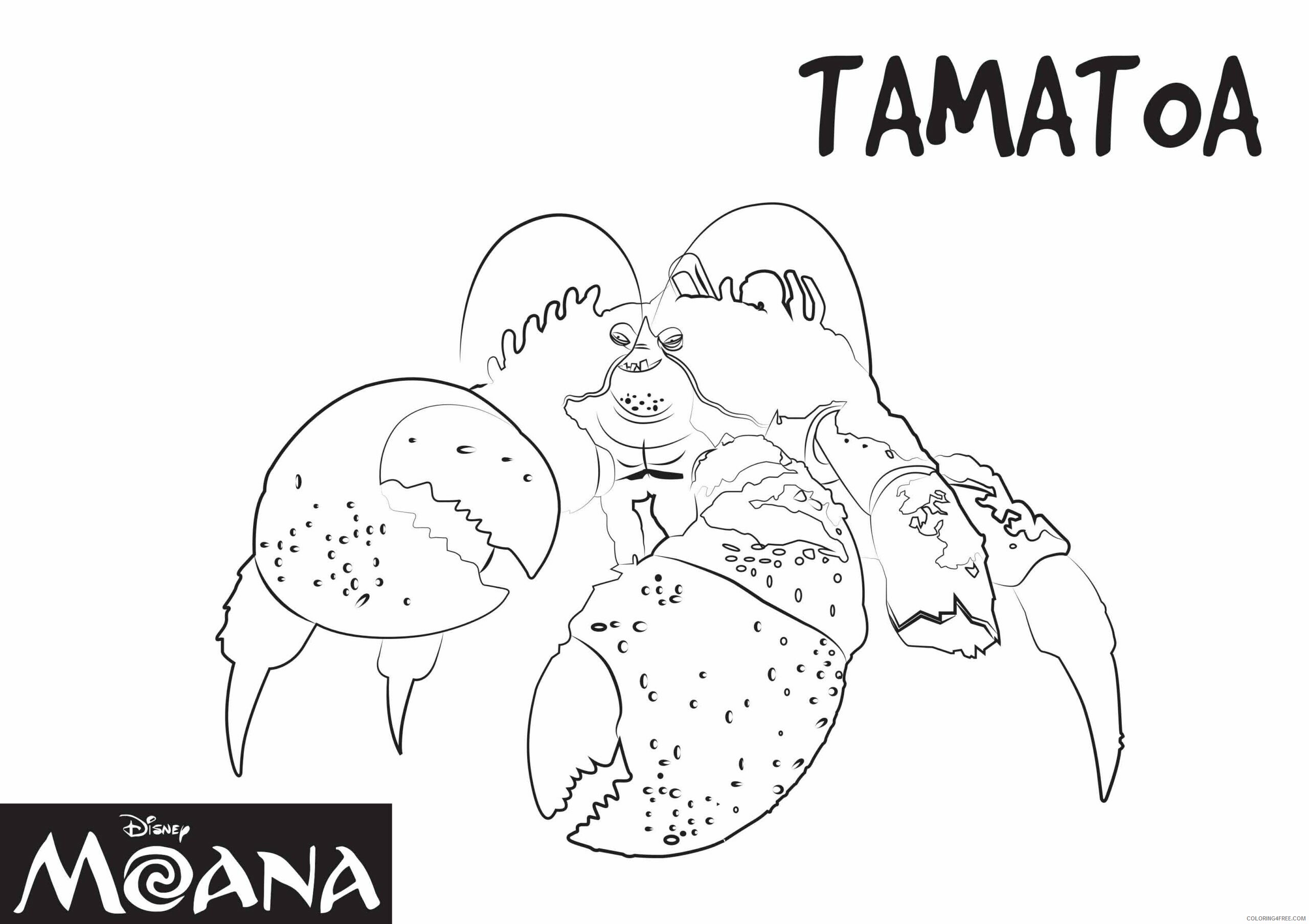 Vaiana Moana Coloring Pages TV Film Tamatoa Moana Printable 2020 11092 Coloring4free